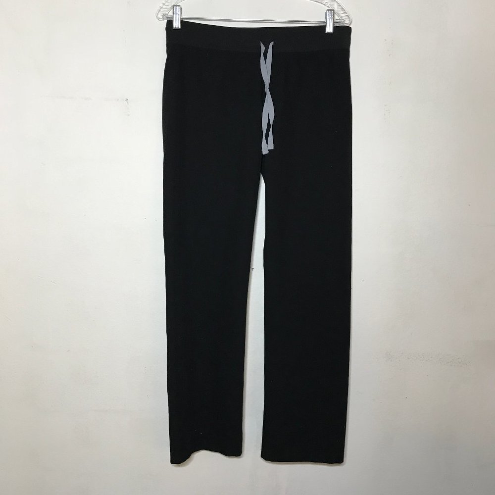 Figs Black Pants with Gray Drawstring